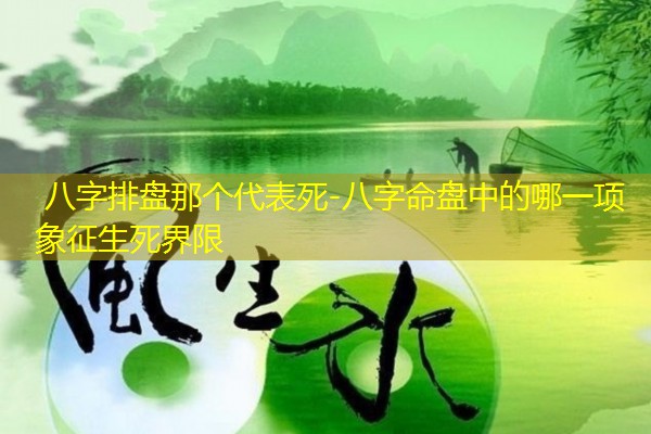  八字排盘那个代表死-八字命盘中的哪一项象征生死界限