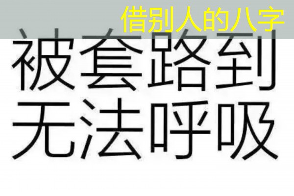  借别人的八字