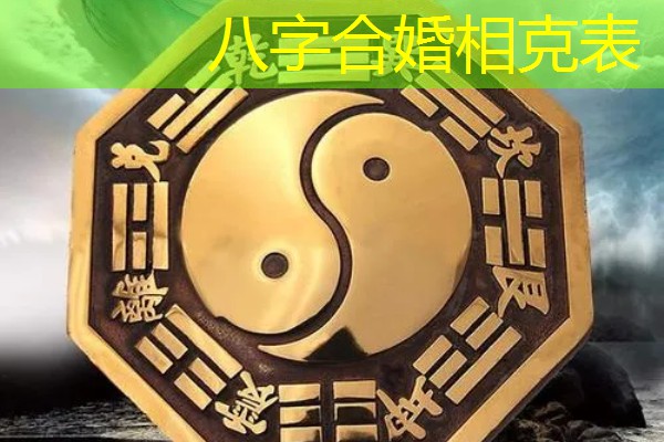  八字合婚相克表