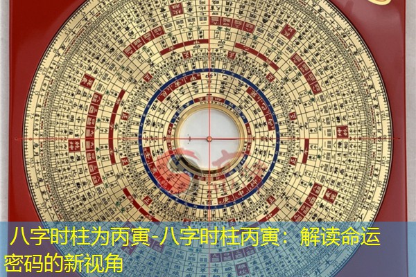  八字时柱为丙寅-八字时柱丙寅：解读命运密码的新视角
