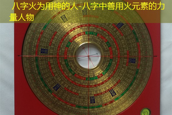  八字火为用神的人-八字中善用火元素的力量人物