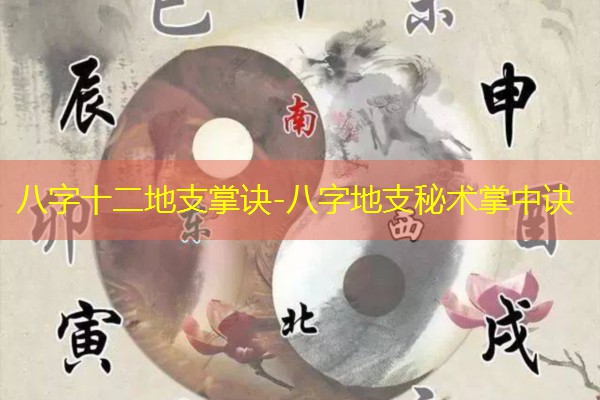  八字十二地支掌诀-八字地支秘术掌中诀