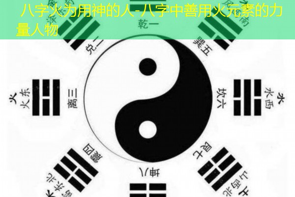  八字火为用神的人-八字中善用火元素的力量人物