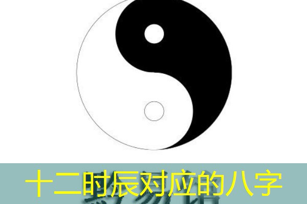  十二时辰对应的八字