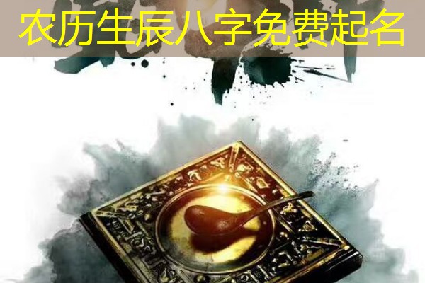  农历生辰八字免费起名